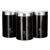 3er-Set: Vorratsdosen In Schwarz/ Silber - (H)17,8 X Ø 11 Cm
