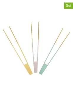 Bestron 3er-Set: Servierzangen "Sweet Dreams" In Rosa/ Mint/ Gelb