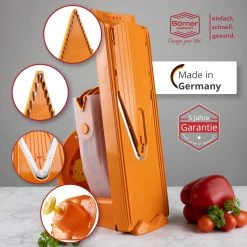 Gemüsehobel V3 TrendLine Profi Set In Orange -Küchenbedarf Geschäft borner gemusehobel v3 trendline profi set in orange 2