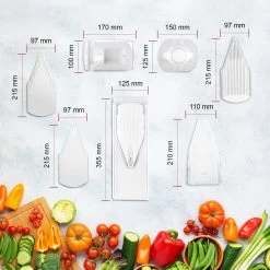 Gemüsehobel V3 TrendLine Profi Set In Orange -Küchenbedarf Geschäft borner gemusehobel v3 trendline profi set in orange 5