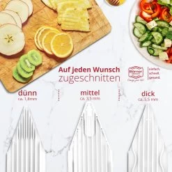 Gemüsehobel V3 TrendLine Profi Set In Orange -Küchenbedarf Geschäft borner gemusehobel v3 trendline profi set in orange 7