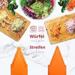 Gemüsehobel V3 TrendLine Profi Set In Orange -Küchenbedarf Geschäft borner gemusehobel v3 trendline profi set in orange 8
