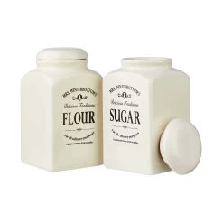 Mehl- & Zuckerdose MRS. WINTERBOTTOM'S In Creme -Küchenbedarf Geschäft butlers mehl and zuckerdose mrs winterbottoms in creme 6