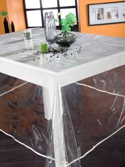 Outdoor-Tischdecke "Plastification" In Transparent -Küchenbedarf Geschäft calitex outdoor tischdecke plastification in transparent 2