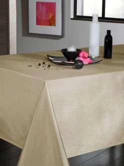 Tischdecke "Effet Soie" In Beige