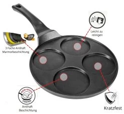 Aluguss Pfannkuchen Pfanne Ø26cm In Schwarz -Küchenbedarf Geschäft cheffinger aluguss pfannkuchen pfanne o26cm in schwarz 2