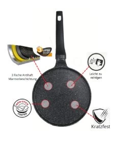 Crepe Pfannkuchen Pfanne Ø28cm In Schwarz 7 Crepe Pfannkuchen Pfanne Ø28cm In Schwarz -Küchenbedarf Geschäft cheffinger crepe pfannkuchen pfanne o28cm in schwarz 2