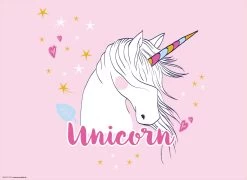 Tischsets I Platzsets Abwaschbar - Unicon Rosa - Aus Erstklassigem Vinyl (Kunststoff Ð BPA-frei) - 1 Stück - 44 X 32 Cm - Rutschfeste Tischdekoration