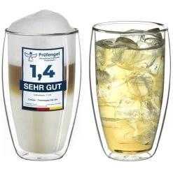 2er Set Doppelwandgläser S-hoch, 400ml