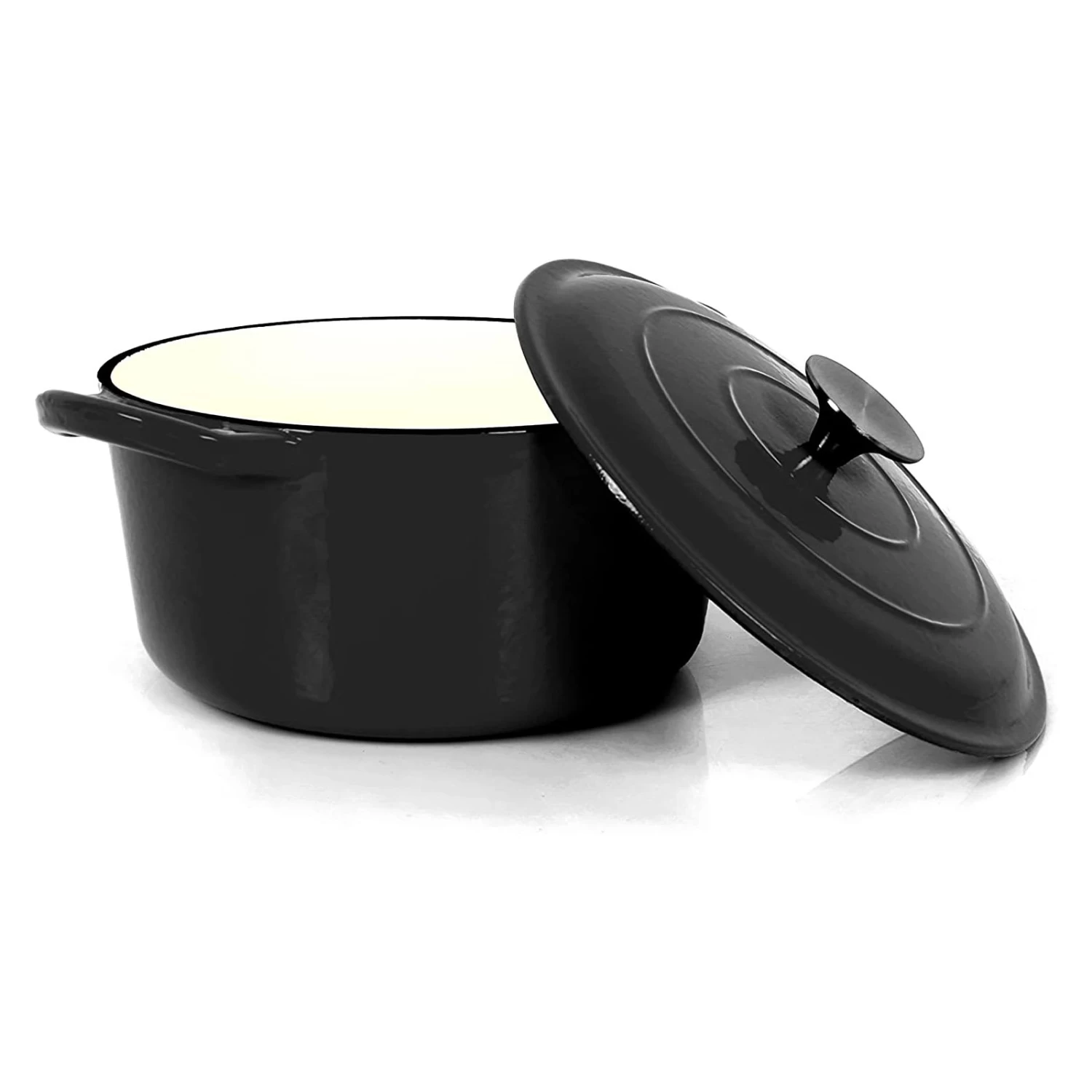 2 Tlg. Set Gusseisentopf Mit Deckel 3.5 L In Schwarz 3 2 Tlg. Set Gusseisentopf Mit Deckel 3.5 L In Schwarz