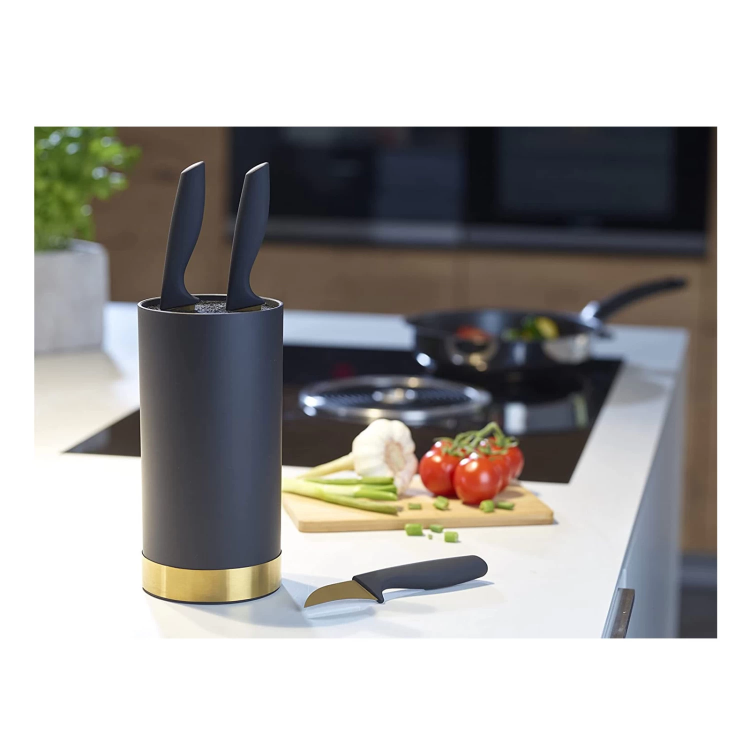4 Tlg. Set Küchenmesser Set 4tlg In Schwarz/Gold 8 4 Tlg. Set Küchenmesser Set 4tlg In Schwarz/Gold – Bild 6