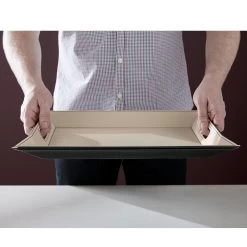 Wendetablett DUO In Schokobraun/Cremefarben - 55 X 41 Cm -Küchenbedarf Geschäft freeform wendetablett duo in schokobraun cremefarben 55 x 41 cm 2