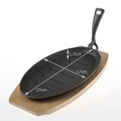 Servierpfanne Gusseisen In Schwarz - L: 27cm -Küchenbedarf Geschäft gaumenkick servierpfanne gusseisen in schwarz l 27cm 2