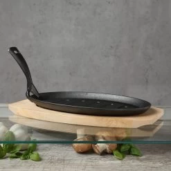 Servierpfanne Gusseisen In Schwarz - L: 27cm -Küchenbedarf Geschäft gaumenkick servierpfanne gusseisen in schwarz l 27cm 4