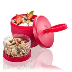 GEFU Snack Box FOODIE, 570 Ml Und 185 Ml In Himbeerrot -Küchenbedarf Geschäft gefu snack box foodie 570 ml und 185 ml in himbeerrot 3