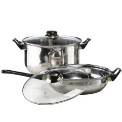 HI Kochtopfset 12-teilig In Silber/schwarz -Küchenbedarf Geschäft hi kochtopfset 12 teilig in silber schwarz 3