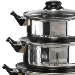 HI Kochtopfset 12-teilig In Silber/schwarz -Küchenbedarf Geschäft hi kochtopfset 12 teilig in silber schwarz 7