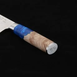 Katahiro Zen 8” Kochmesser, VG-10 Damast Stahl, Ahorn/Acrylharz Griff -Küchenbedarf Geschäft izumi ichiago katahiro zen 8 kochmesser vg 10 damast stahl ahorn acrylharz griff 3