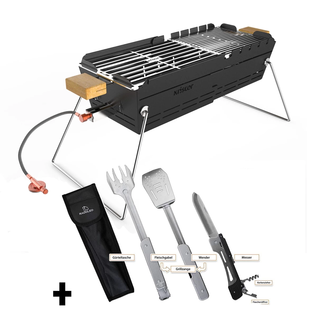 Knister Gasgrill Mit 6-in-1 Klappwerkzeug 3 Knister Gasgrill Mit 6-in-1 Klappwerkzeug