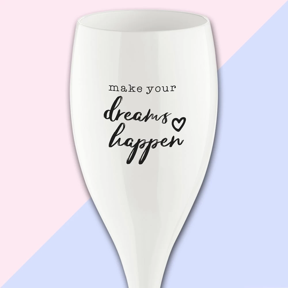 Koziol CHEERS No. 1 DREAMS HAPPEN - Superglas 100ml Mit Druck In Cotton White 6 Koziol CHEERS No. 1 DREAMS HAPPEN - Superglas 100ml Mit Druck In Cotton White – Bild 4
