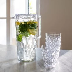 Koziol CRYSTAL - Kanne 1,6l Mit 4 Becher 250ml In Crystal Clear -Küchenbedarf Geschäft koziol crystal kanne 1 6l mit 4 becher 250ml in crystal clear 2
