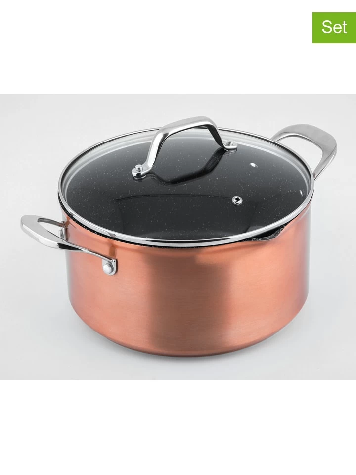 Laguiole 2tlg. Set: Kochtopf In Kupfer - Ø 24 Cm 3 Laguiole 2tlg. Set: Kochtopf In Kupfer - Ø 24 Cm