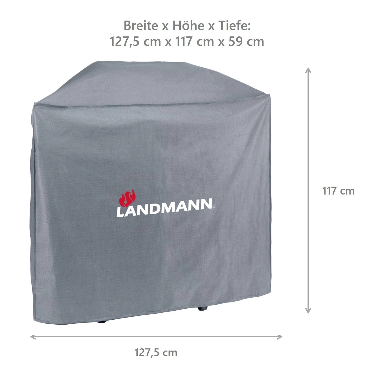 Landmann Wetterschutzhaube "Premium" In Grau 4 Landmann Wetterschutzhaube "Premium" In Grau – Bild 2