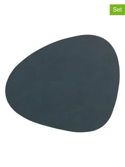 LIND DNA 4er-Set: Untersetzer "Curve" In Anthrazit - (L)13 X (B)11 Cm