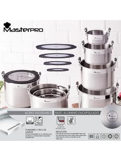 Edelstahl-Kasserolle - Ø 12 Cm -Küchenbedarf Geschäft masterpro edelstahl kasserolle o 12 cm 2