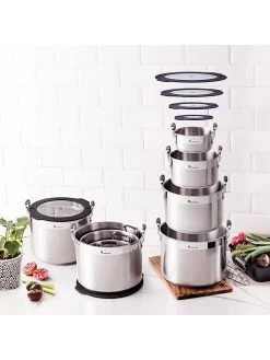 Edelstahl-Kasserolle - Ø 12 Cm -Küchenbedarf Geschäft masterpro edelstahl kasserolle o 12 cm 6