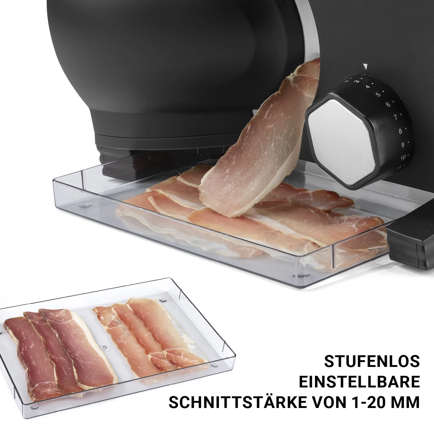 Allesschneider Brotschneidemaschine Wurstschneider Fleischschneider Schwarz 7 Allesschneider Brotschneidemaschine Wurstschneider Fleischschneider Schwarz – Bild 5