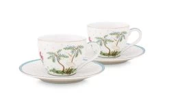 Pip Studio 2er-set: Geschirr "Espresso Cups & Saucers Jolie Dots" In Weiß - 120 Ml
