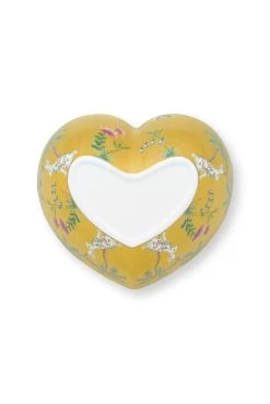 Pip Studio Auflaufform "Baking Dish Heart La Majorelle"in Gelb - (L) 22 X (B) 20 X (H) 8 Cm -Küchenbedarf Geschäft pip studio auflaufform baking dish heart la majorellein gelb l 22 x b 20 x h 8 cm 3