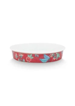 Pip Studio Auflaufformen "Baking Dish Round Flower Festival" In Rosa- (D) 25,5 Cm