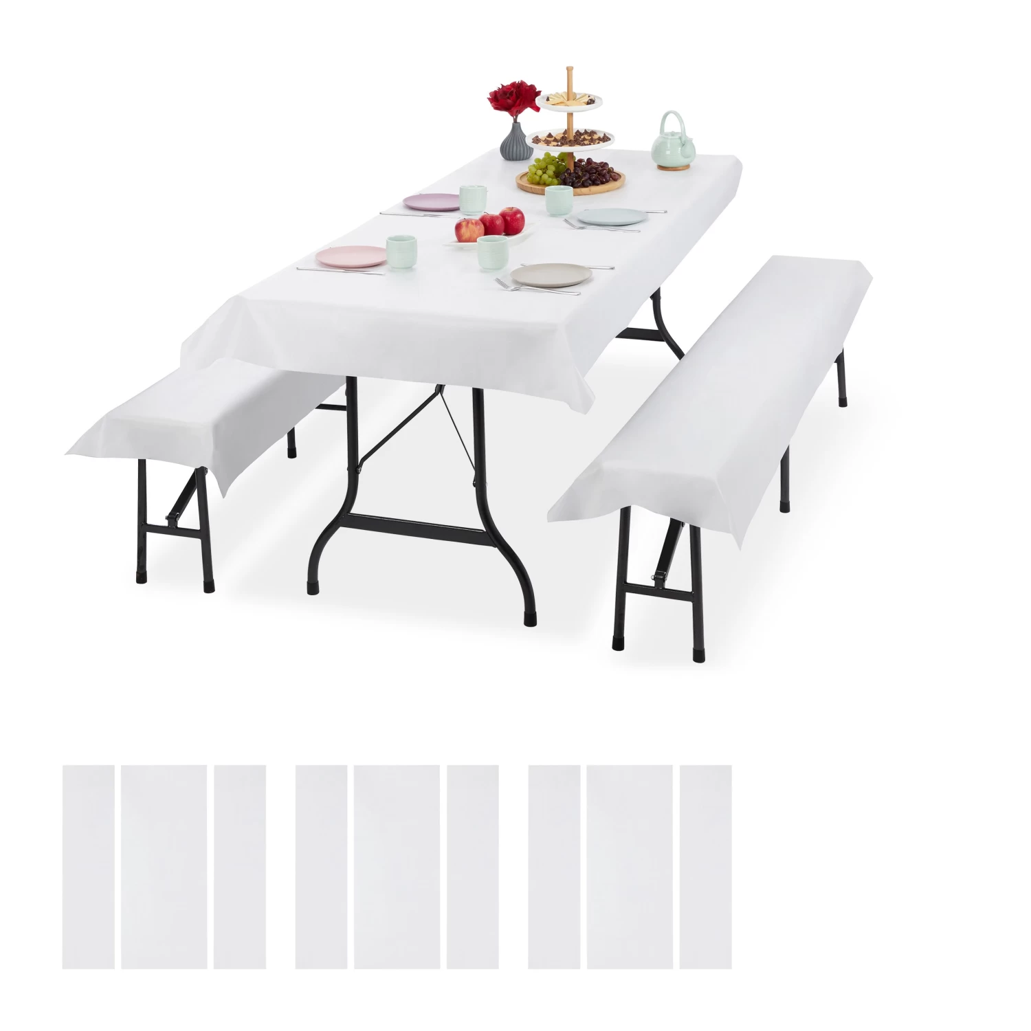 12x Bierzeltgarnitur Auflage In Weiß 3 12x Bierzeltgarnitur Auflage In Weiß