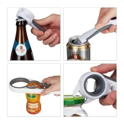 2x Deckelöffner In Weiß/ Grau -Küchenbedarf Geschäft relaxdays 2x deckeloffner in weiss grau 5