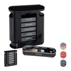 2x Pillendose In Schwarz