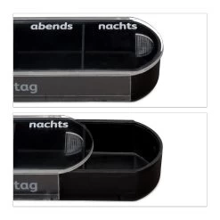 2x Pillendose In Schwarz -Küchenbedarf Geschäft relaxdays 2x pillendose in schwarz 6