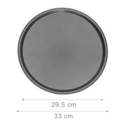 4er Set Pizzablech In Grau - Ø33 Cm -Küchenbedarf Geschäft relaxdays 4er set pizzablech in grau o33 cm 3