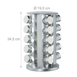 Gewürzkarussell Mit 20 Gewürzgläsern 12 Gewürzkarussell Mit 20 Gewürzgläsern -Küchenbedarf Geschäft relaxdays gewurzkarussell mit 20 gewurzglasern 3