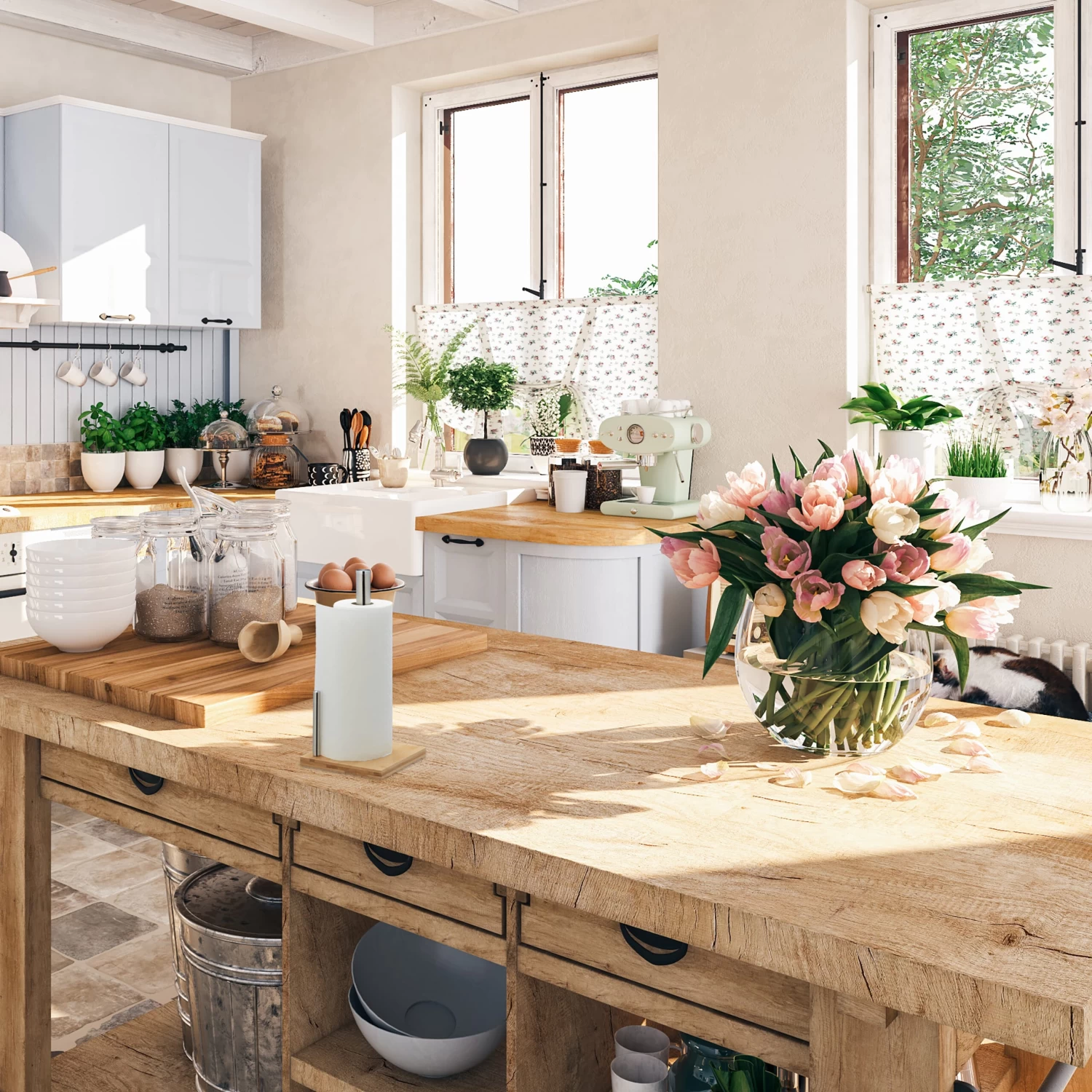 Küchenrollenhalter In Natur/ Silber - (B)16 X (H)33 X (T)16 Cm 7 Küchenrollenhalter In Natur/ Silber - (B)16 X (H)33 X (T)16 Cm – Bild 5