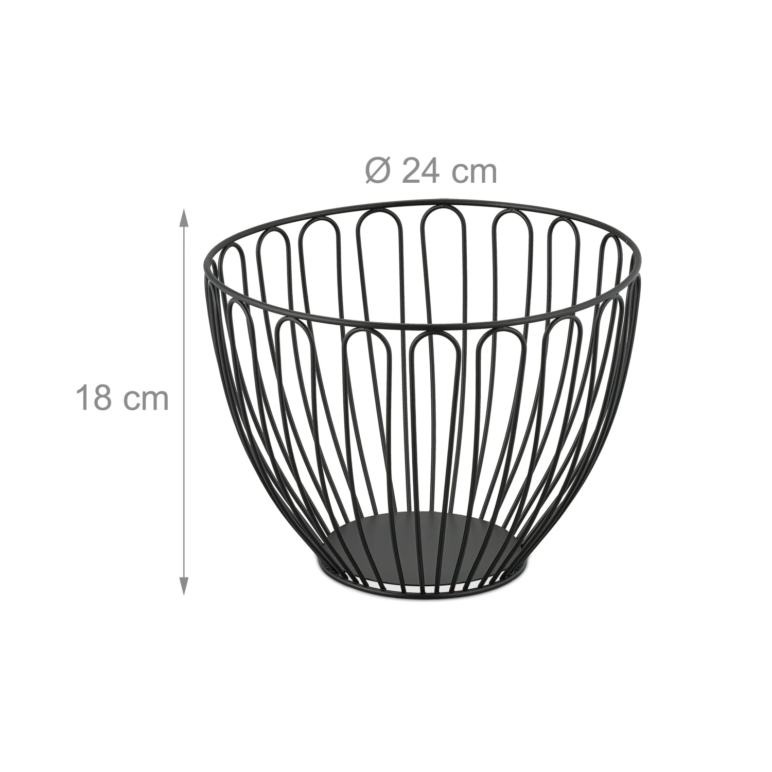 Obstschale In Schwarz - (H)18 X Ø 24 Cm 5 Obstschale In Schwarz - (H)18 X Ø 24 Cm – Bild 4