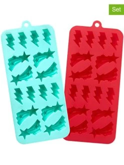 Rice 2er-Set: Eiswürfelformen In Türkis/ Rot