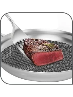 Tefal Edelstahl-Bratpfanne "Eternal Mesh" - Ø 28 Cm -Küchenbedarf Geschäft tefal edelstahl bratpfanne eternal mesh o 28 cm 3