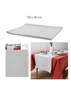 Tischläufer In Grau - (L)150 X (B)50 Cm -Küchenbedarf Geschäft the home deco factory tischlaufer in grau l 150 x b 50 cm 3