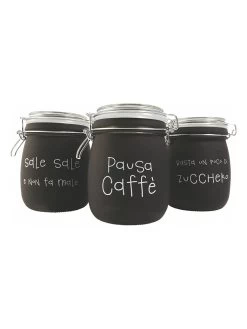 3er-Set: Vorratsgläser "Idee" In Schwarz - 700 Ml -Küchenbedarf Geschäft villa d este 3er set vorratsglaser idee in schwarz 700 ml 4