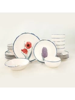 24tlg. Kombiservice In Creme/ Bunt -Küchenbedarf Geschäft violeta home 24tlg kombiservice in creme bunt 2