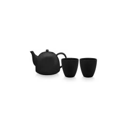 VTwonen 3tlg. Set Geschirr"Set/3 Tea Set Matt" In Schwarz
