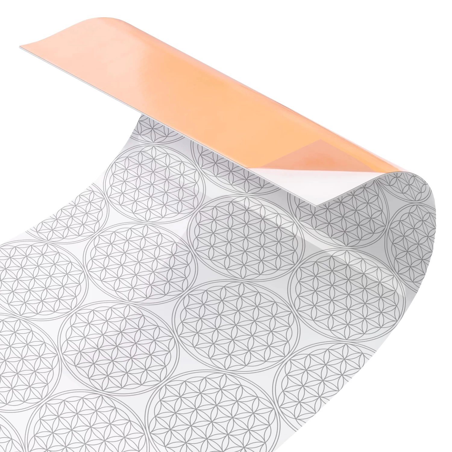 Küchenrückwand - Blume Des Lebens Pattern Silber In Weiß 7 Küchenrückwand - Blume Des Lebens Pattern Silber In Weiß – Bild 5