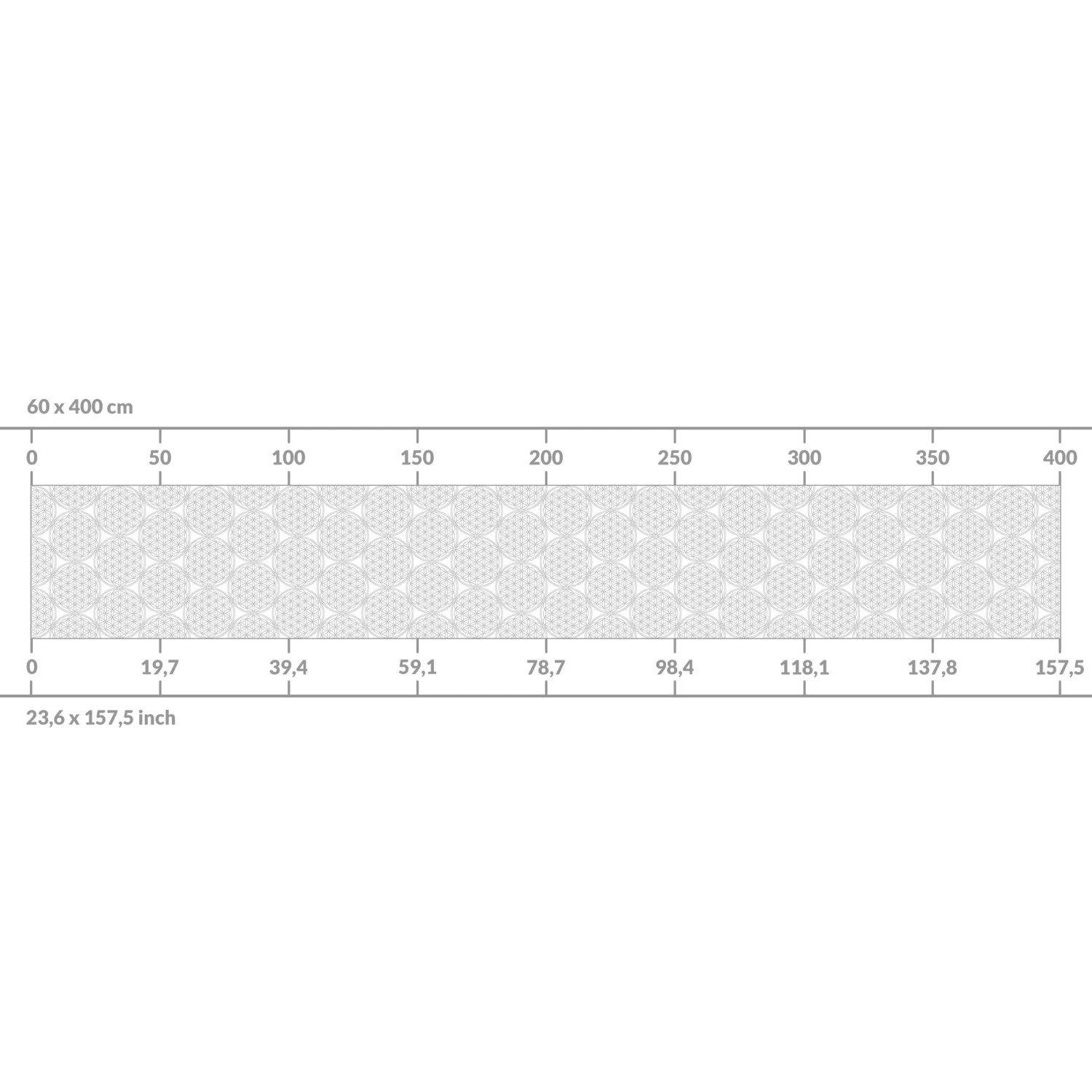 Küchenrückwand - Blume Des Lebens Pattern Silber In Weiß 10 Küchenrückwand - Blume Des Lebens Pattern Silber In Weiß – Bild 8